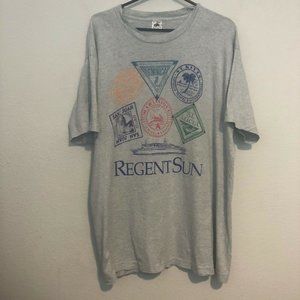 Vintage Regent Sun Cruise Ship Passport Long Shirt Fruit Of The Loom Tag Men XL